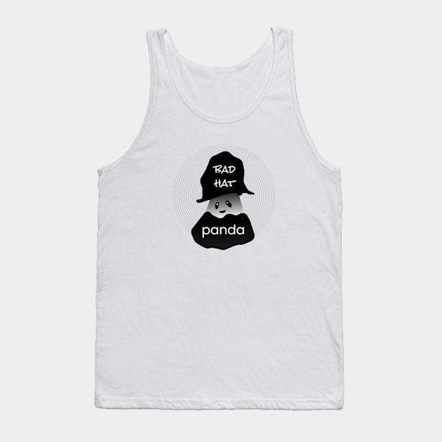 Bad Hat Panda - Funny Panda Design Tank Top by Davey's Designs